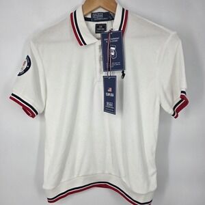 NEW Polo Ralph Lauren Team USA Official Olympic Polo Shirt Terry Cloth Sz S